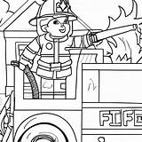 Firefighter Coloring Page · Creative Fabrica sketch template