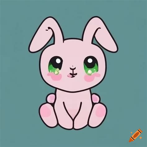 Cute bunny with green eyes on Craiyon