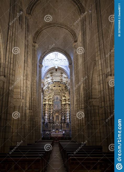 Interior of Porto Cathedral, Medieval Building Stock Photo - Image of ...