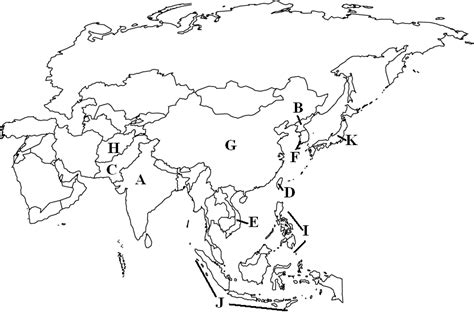 blank asia map quiz