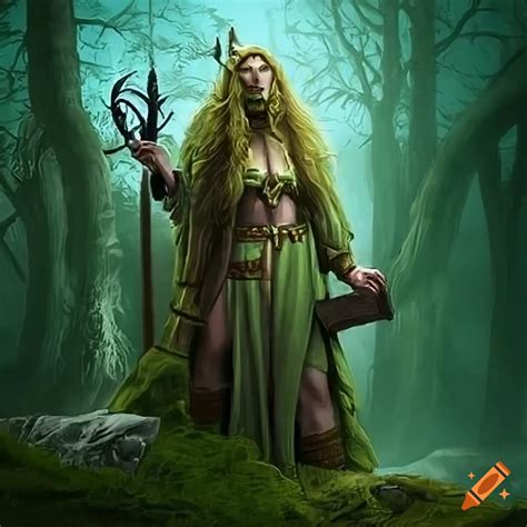 Image of an irish warrior druid on Craiyon
