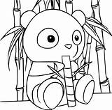 Cute Panda Eating Bamboo Coloring Pages  Cool sketch template