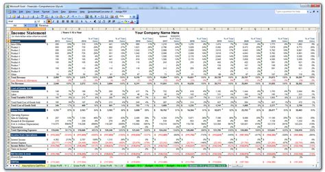 10-Year Business Plan Financial Budget Projection Model in Excel - Business Power Tools ...