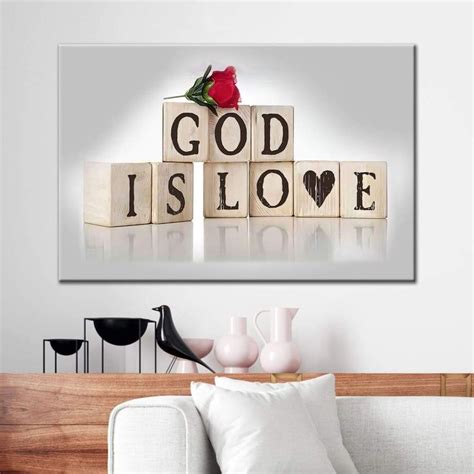 God is love wall art canvas - Christian wall art | Christian wall art, Love wall art, Love wall