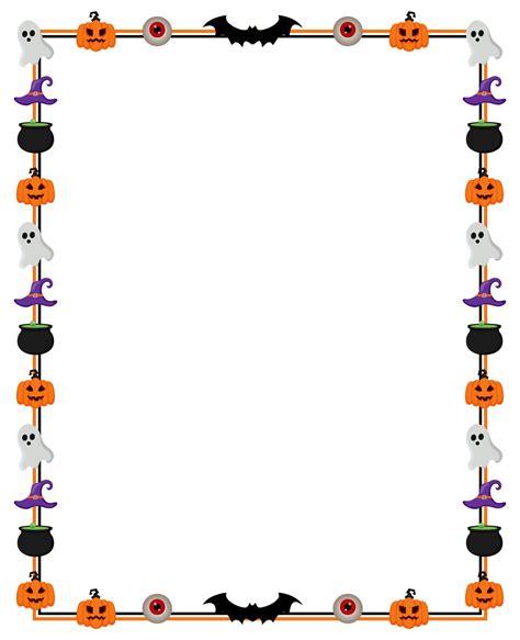 15 Best Free Printable Halloween Border Paper PDF for Free at Printablee | Halloween borders ...