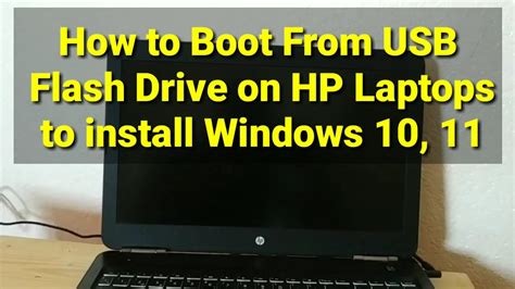 How to Boot From USB Flash Drive on HP Laptops to install Windows 10, 11 - YouTube