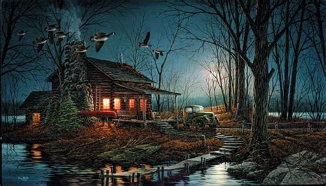 terry redlin | Cabin art, Terry redlin paintings, Country art