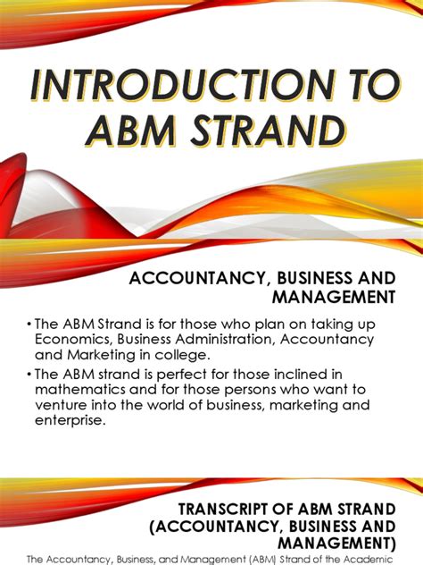 Introduction To ABM Strand | PDF | Entrepreneurship | Business