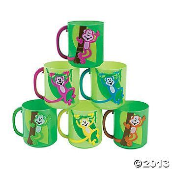Neon Monkey Tail Handle Mugs | Monkey birthday parties, Mugs, Monkey birthday