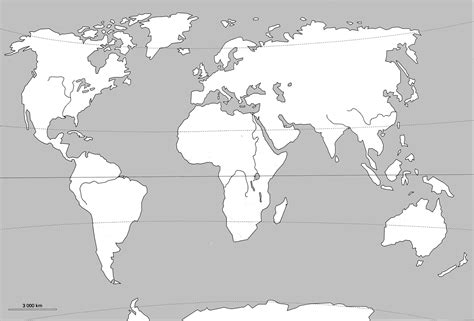 Carte du monde vierge