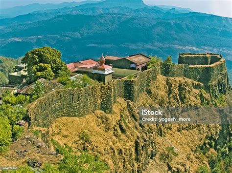 Pratapgad Fort Stock Photo - Download Image Now - 2015, Architecture, Built Structure - iStock