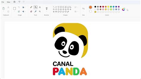 How to draw the Canal Panda logo using MS Paint | How to draw on your ...