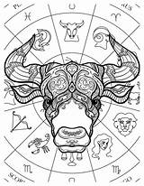 Taurus Coloring Pages Free Printable Zodiac Fun sketch template