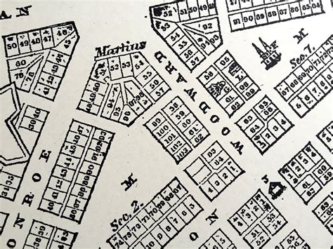 Detroit Map Art Print, 1831 City Plan, by Cyberoptix