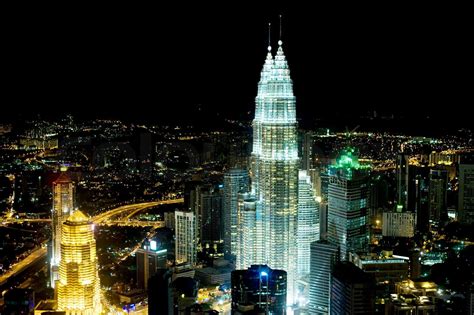 Panorama of Kuala Lumpur from KL Tower in the night. Malaysia | Stock ...