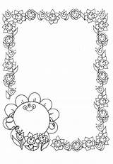 Borders Para Coloring Hojas Bordes Pages Kids Marcos Frames Caratulas  sketch template