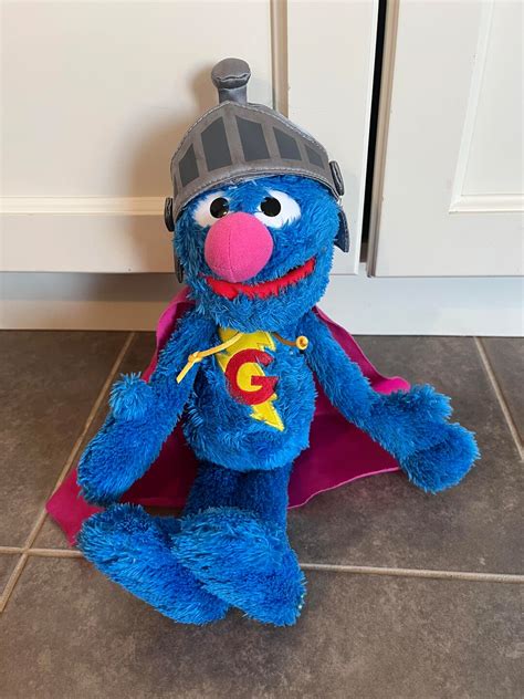 Hasbro Sesame Street SUPER GROVER Plush Interactive Talking - Etsy