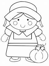 Adorable Pilgrim Girl coloring Page  Download Print Or Color Online sketch template