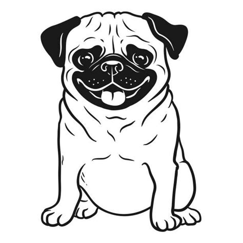 Pugs Vetores e Ilustrações de Stock - iStock | Pug art, Dog line ...