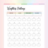 Weight Loss Chart PDF | A4 & US Letter Sizes | Instant Download Printable – Plan Print Land