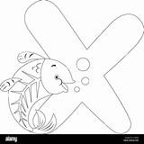 x Ray Printable coloring Pages alphabet  sketch template