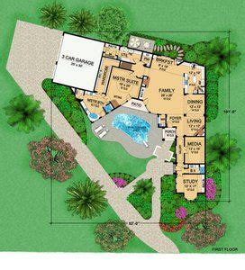 Home Plan: 015-701 - Main Level Floor Plan Tuscan House Plans, Dream House Plans, House Floor ...