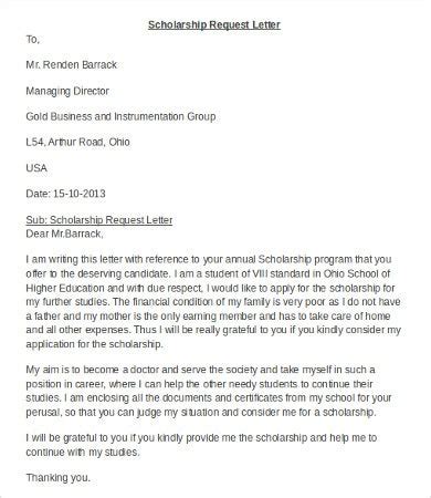 Heartwarming Info About Scholarship Request Letter Sample Sales Assistant Job Description Resume ...