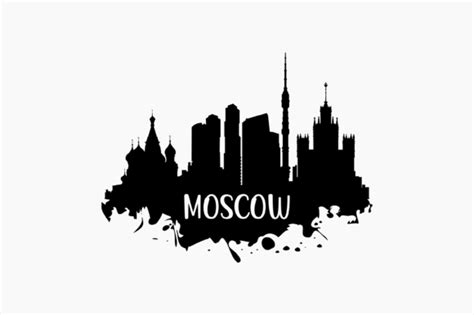 Moscow Skyline Silhouette Graphic by BerriDesign · Creative Fabrica