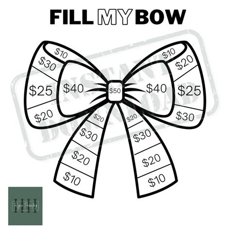 Cheer Fundraiser, Fill My Bow, INSTANT DOWNLOAD, Fundraiser, Cheer ...