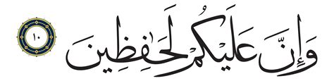 Al-Infitar 82, 10 - Free Islamic Calligraphy