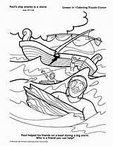Coloring Paul Pages Bible Shipwreck Apostle Boat Shipwrecked School  sketch template