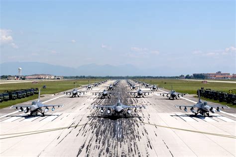 Aviano F-16s and HH-60Gs conduct Elephant Walk and COVID-19 flyover - The Aviation Geek Club