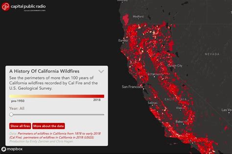 How We Mapped More Than 100 Years Of Wildfire History - Features - Source: An OpenNews project