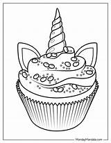 Cupcake Printable Coloring Pages sketch template