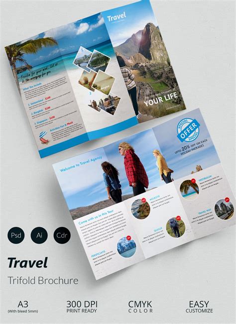 Handmade Travel Brochure Design Ideas - Best Tourist Places in the World