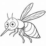 Premium Vector  Coloring Pages Or Books For Kids Cute mosquito Cartoon sketch template