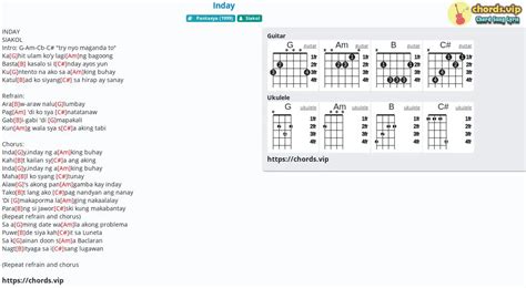 Chord: Inday - Siakol - tab, song lyric, sheet, guitar, ukulele | chords.vip