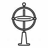 Gyroscope Model icon Outline Vector Accelerometer Sensor 14704128  sketch template