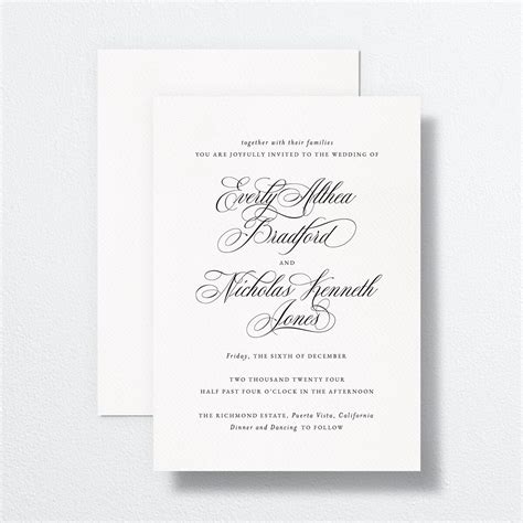 Exquisite Calligraphy Wedding Invitations | The Knot