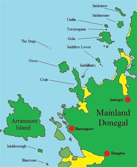 map of donegal islands (With images) | Island, Donegal, Map