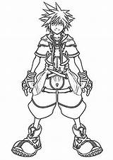 Kingdom Hearts Coloring Pages Riku sketch template