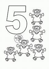 Number 5 coloring Pages For Kids Counting Sheets Printables Free  sketch template
