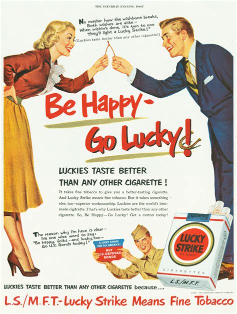 "Be Happy, Go Lucky!" – The Appeal of Vintage Lucky Strike Tobacco Ads ...