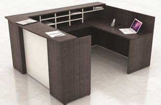 The Office Leader. U Shape Reception Desk Office Workstation with Organizer Hutch