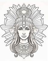 Egyptian Mythology  Isis Goddess Of Magic And Motherhood Coloring Pages sketch template