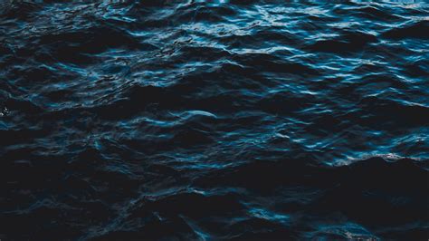 sea, water, ripples, waves, dark, surface, 4k HD Wallpaper