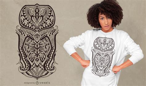 Detailed Tribal T-shirt Design Vector Download