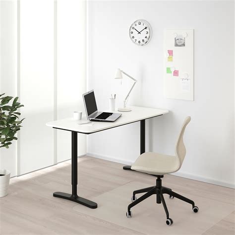 BEKANT desk white/black 140x60 cm | IKEA Eesti