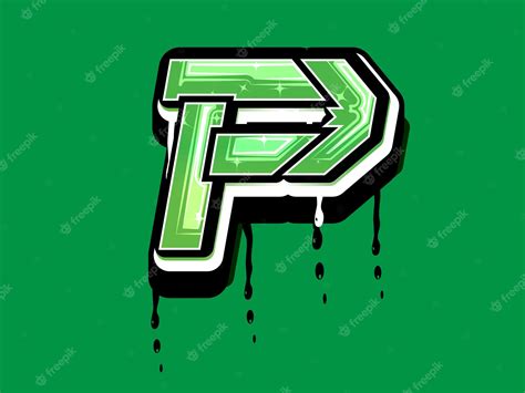 Premium Vector | Green p letter alphabet vector logo