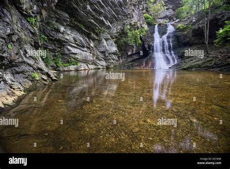 Hanging Rock State Park Lower Cascades Waterfalls. Danbury, North Carolina. Scenic waterfall ...